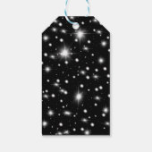 可愛いベビーホッキョクグマのクリスマスライト星空の夜 ギフトタグ (裏面)