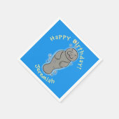 可愛いベビーマナーバブルイラストレーション スタンダードカクテルナプキン (角)