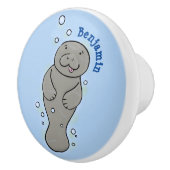 可愛いベビーマナーバブルイラストレーション セラミックノブ (右)