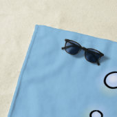 可愛いベビーマナーバブルイラストレーション ビーチタオル (インサイチュ)