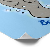 可愛いベビーマナーバブルイラストレーション ポスター (角)