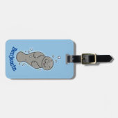可愛いベビーマナーバブルイラストレーション ラゲッジタグ (正面横)