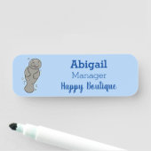 可愛いベビーマナーバブルイラストレーション 名札 (インサイチュ)