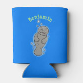 可愛いベビーマナーバブルイラストレーション 缶クーラー (裏面)