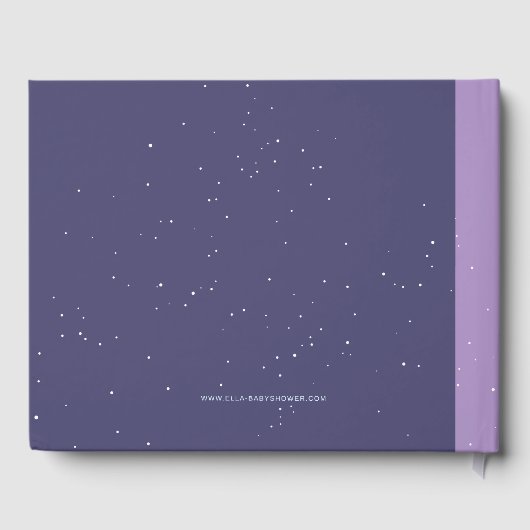 可愛いベビーユニコーン水の色フローラリース ゲストブック (裏面)