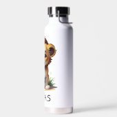 可愛いベビーライオンサファリズーズーカッパーバキューム絶縁 ウォーターボトル (左面)