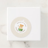 可愛いベビーライオンジャングルレインサンキュー誕生日 フェイバータグ (インサイチュ)