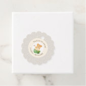 可愛いベビーライオンジャングル点々のあるサンキュー誕生日 フェイバータグ (インサイチュ)