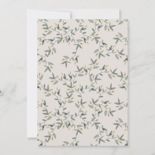 可愛いベビーライオンリーフ任意の年齢誕生日招待状 サンキューカード (裏面)