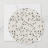 可愛いベビーライオンリーフ任意の年齢誕生日招待状 サンキューカード (裏面)