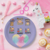 可愛いベビーラブプレート – 私❤️ママ&保護者デザイン ペーパープレート (パーティー)