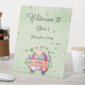 可愛いベビーラムベビーシャワー台座看板 台座サイン (インサイチュ)