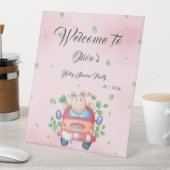 可愛いベビーラムベビーシャワー台座看板 台座サイン (インサイチュ)