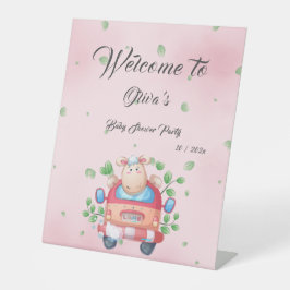 可愛いベビーラムベビーシャワー台座看板 台座サイン