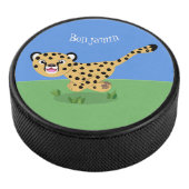 可愛いベビーランニングチーターイラストレーション アイスホッケーパック (3/4)