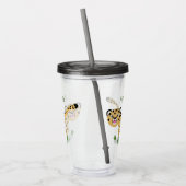 可愛いベビーランニングチーターイラストレーション アクリルタンブラー (左)