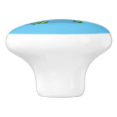 可愛いベビーランニングチーターイラストレーション セラミックノブ (側面)