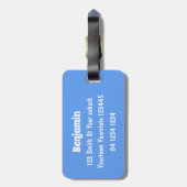 可愛いベビーランニングチーターイラストレーション ラゲッジタグ (裏面縦)