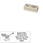 可愛いベビーランニングチーターイラストレーション ラバースタンプ (押印)