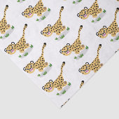 可愛いベビーランニングチーターイラストレーション 薄葉紙 (詳細)