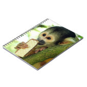 可愛いベビーリス食べル・モンキーのウェハービスケット ノートブック (左側)