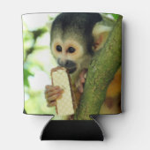 可愛いベビーリス食べル・モンキーのウェハービスケット 缶クーラー (裏面)