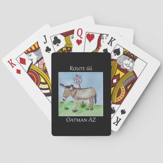 可愛いベビーロバ、ルート66、Oatman AZ トランプ (裏面)