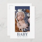 可愛いベビー写真王ベビー誕生発表 案内ポストカード (正面/裏面)