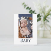 可愛いベビー写真王ベビー誕生発表 案内ポストカード (スタンド正面)