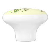 可愛いベビー子羊オンイエローセラミックノブ セラミックノブ (側面)