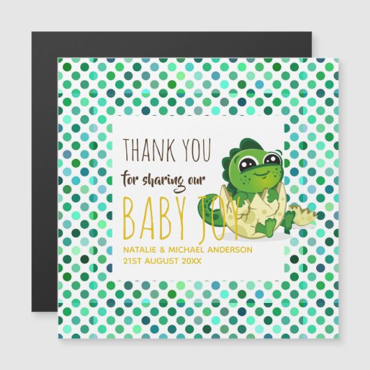 可愛いベビー孵化シャワーパーティー水玉模様 (正面/裏面)