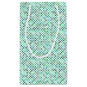 可愛いベビー孵化シャワーパーティー水玉模様 スモールペーパーバッグ (裏面)