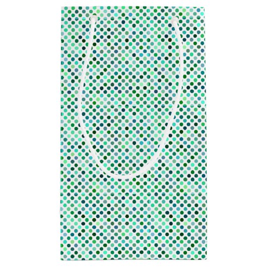 可愛いベビー孵化シャワーパーティー水玉模様 スモールペーパーバッグ (裏面)