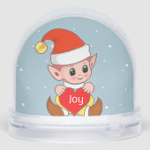 可愛いベビー小妖精や小人赤い雪玉を着た (裏面)