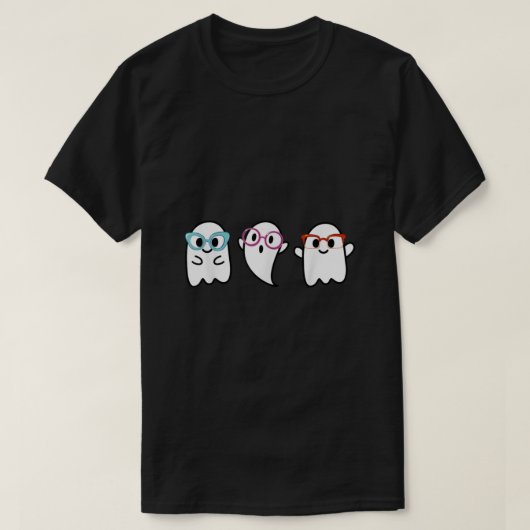 可愛いベビー幽霊メガネ眼鏡検眼器ハロウィーンOpti Tシャツ (デザイン正面)
