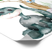 可愛いベビー恐竜と彼の小さな兄弟姉妹 ポスター (角)