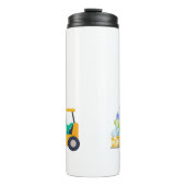 可愛いベビー恐竜トラクタートラックバック2学校の子供 タンブラー (正面)