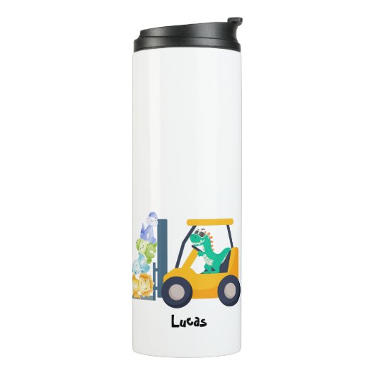 可愛いベビー恐竜トラクタートラックバック2学校の子供 タンブラー (回転左)