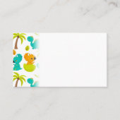 可愛いベビー恐竜トリケラトプスディノエッグパームツリー プレイスカード (正面)