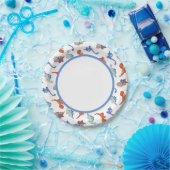 可愛いベビー恐竜パターンプリント ペーパープレート (パーティー)