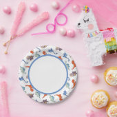 可愛いベビー恐竜パターンプリント ペーパープレート (パーティー)