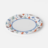 可愛いベビー恐竜パターンプリント ペーパープレート (アングル)