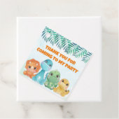 可愛いベビー恐竜パーティーの好意ラベル フェイバータグ (インサイチュ)