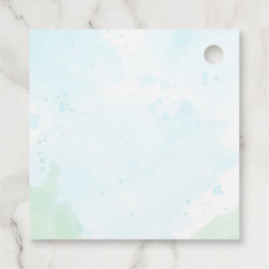 可愛いベビー恐竜パーティーの好意ラベル フェイバータグ (裏面)