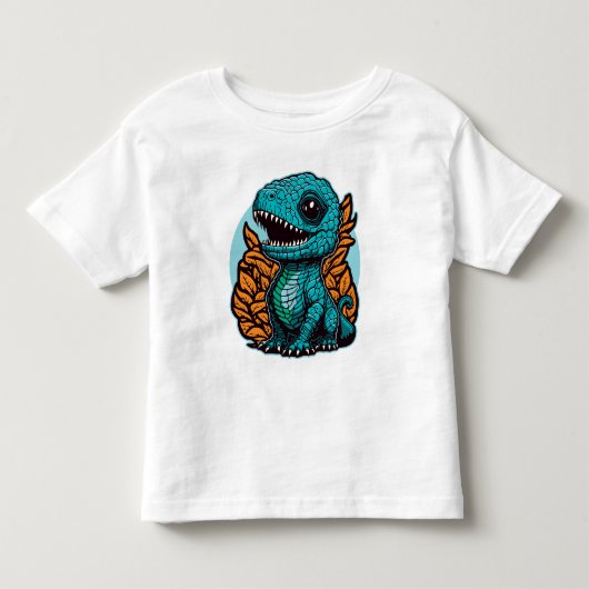 可愛いベビー恐竜 トドラーTシャツ (正面)