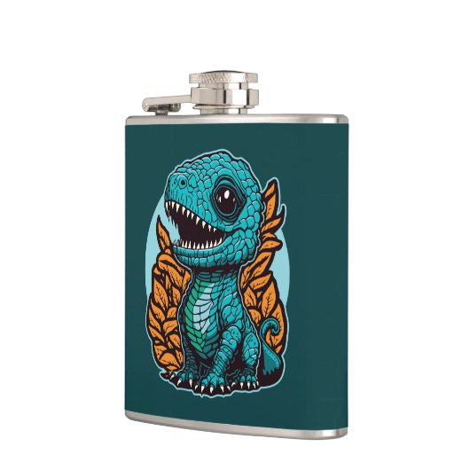 可愛いベビー恐竜 フラスク (左)