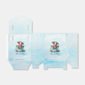 可愛いベビー牛のバケツブルーの赤ちゃんシャワーその男の子 フェイバーボックス (折り畳みなし)