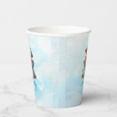 可愛いベビー牛のバケツブルーの赤ちゃんシャワーその男の子 紙コップ (右)