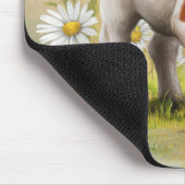 可愛いベビー牛のフィールドのデイジー、カントリー西部 マウスパッド (コーナー)