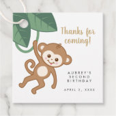 可愛いベビー葉サル感謝してい君 フェイバータグ (正面)